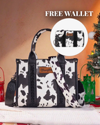 Wrangler Cow Print Concealed Crossbody Bag
