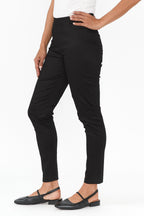 Laia Black Cotton Stretch Pants