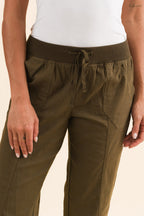 Lindsay Khaki 7/8 Cargo Pants