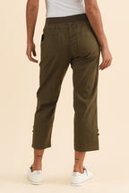 Lindsay Khaki 7/8 Cargo Pants