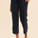 Lindsay Navy 7/8 Cargo Pants