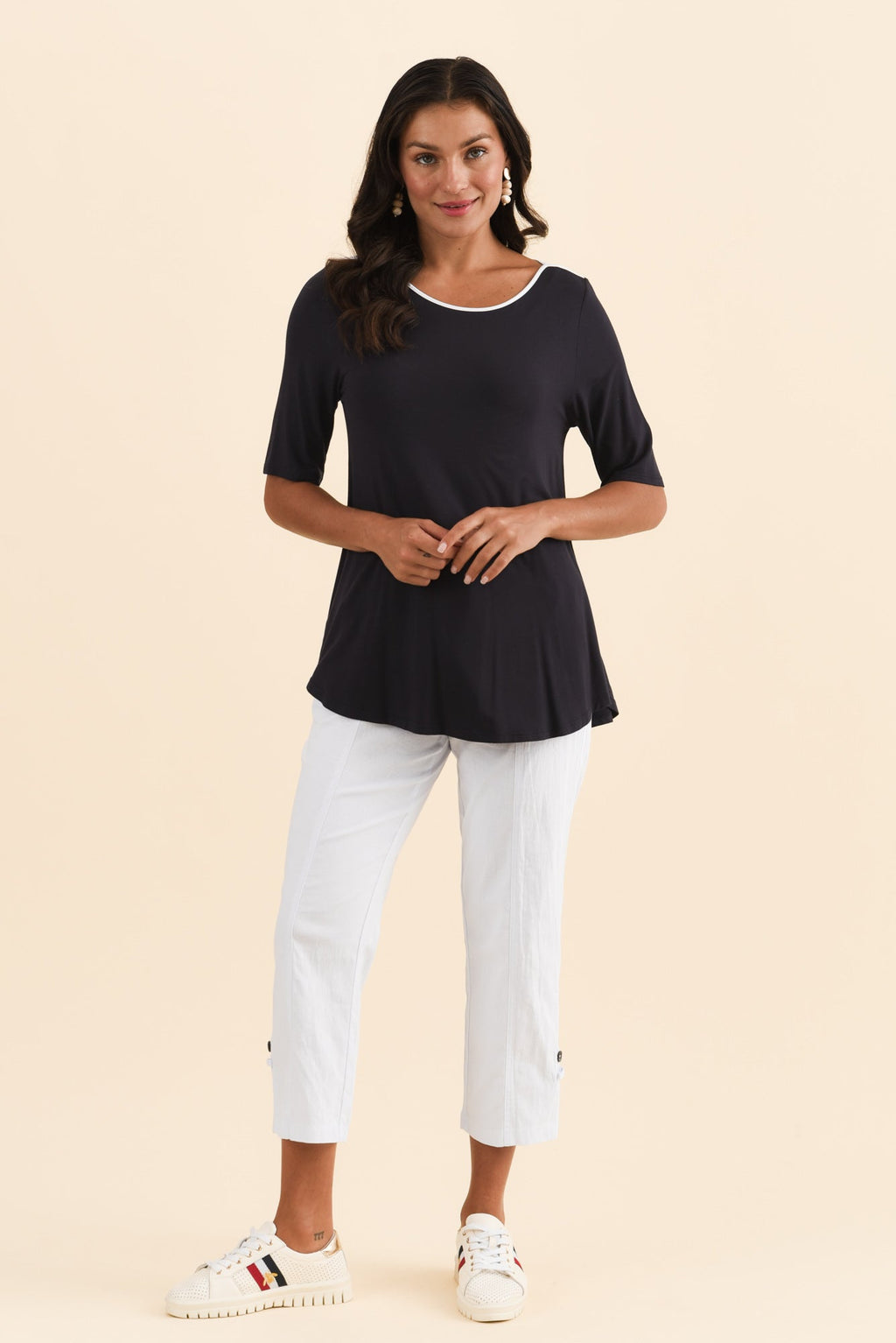 Lindsay White 7/8 Cargo Pants