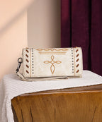 Montana West Whipstitch Studded Wallet