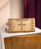 Montana West Whipstitch Studded Wallet