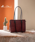 Montana West Floral Tooled Tote Bag