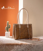 Montana West Floral Tooled Tote Bag