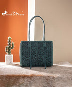 Montana West Floral Tooled Tote Bag