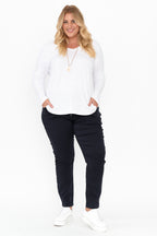Margo Navy Drawstring Pants