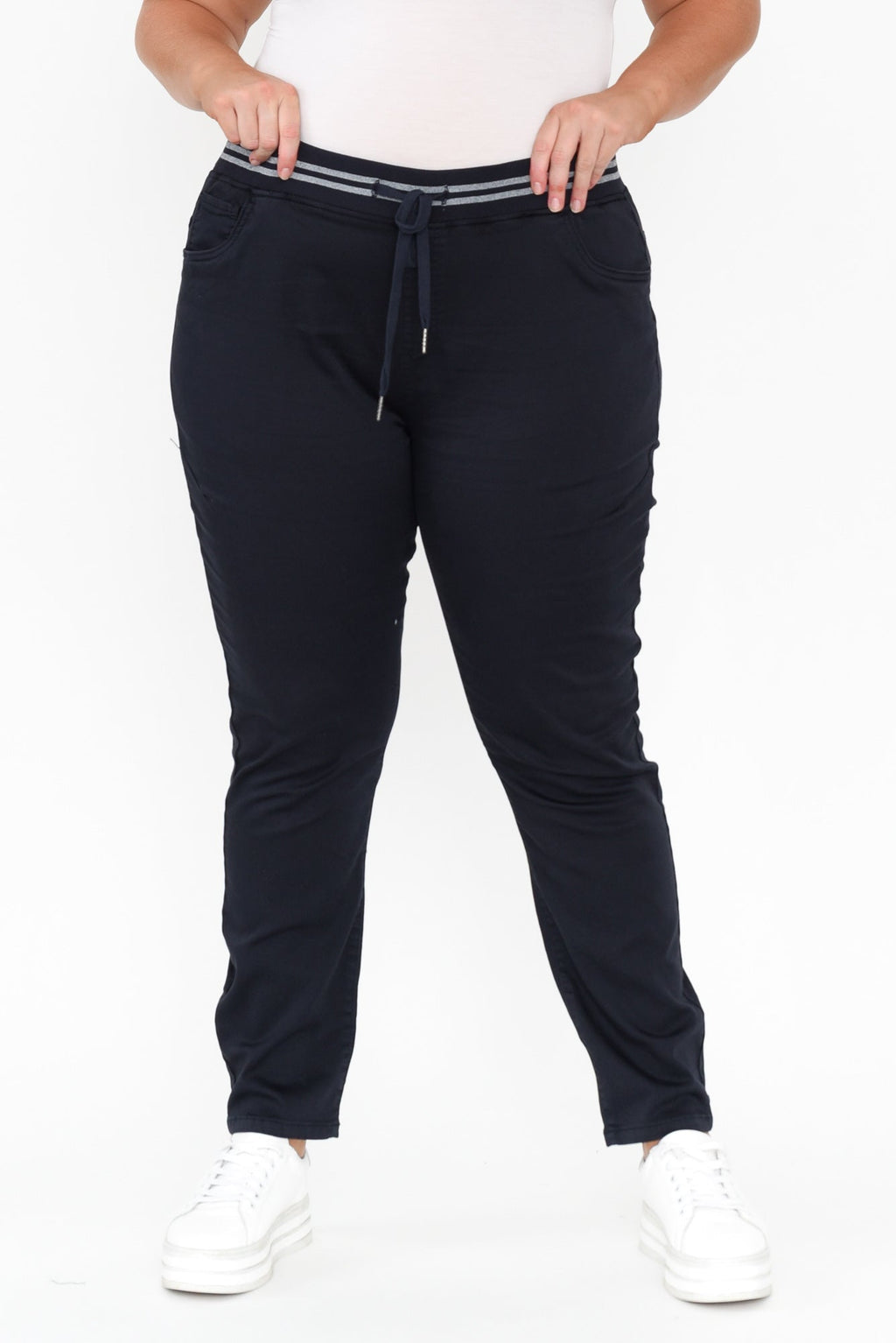 Margo Navy Drawstring Pants