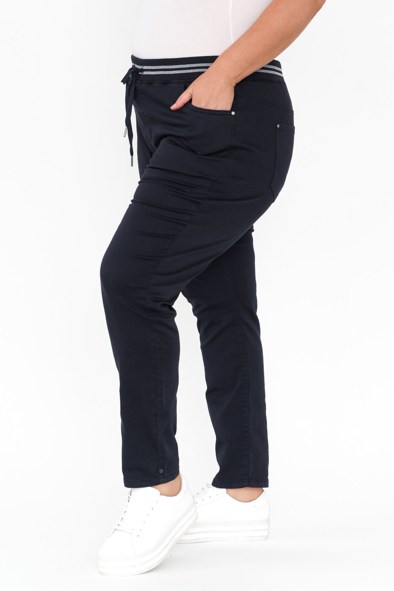 Margo Navy Drawstring Pants