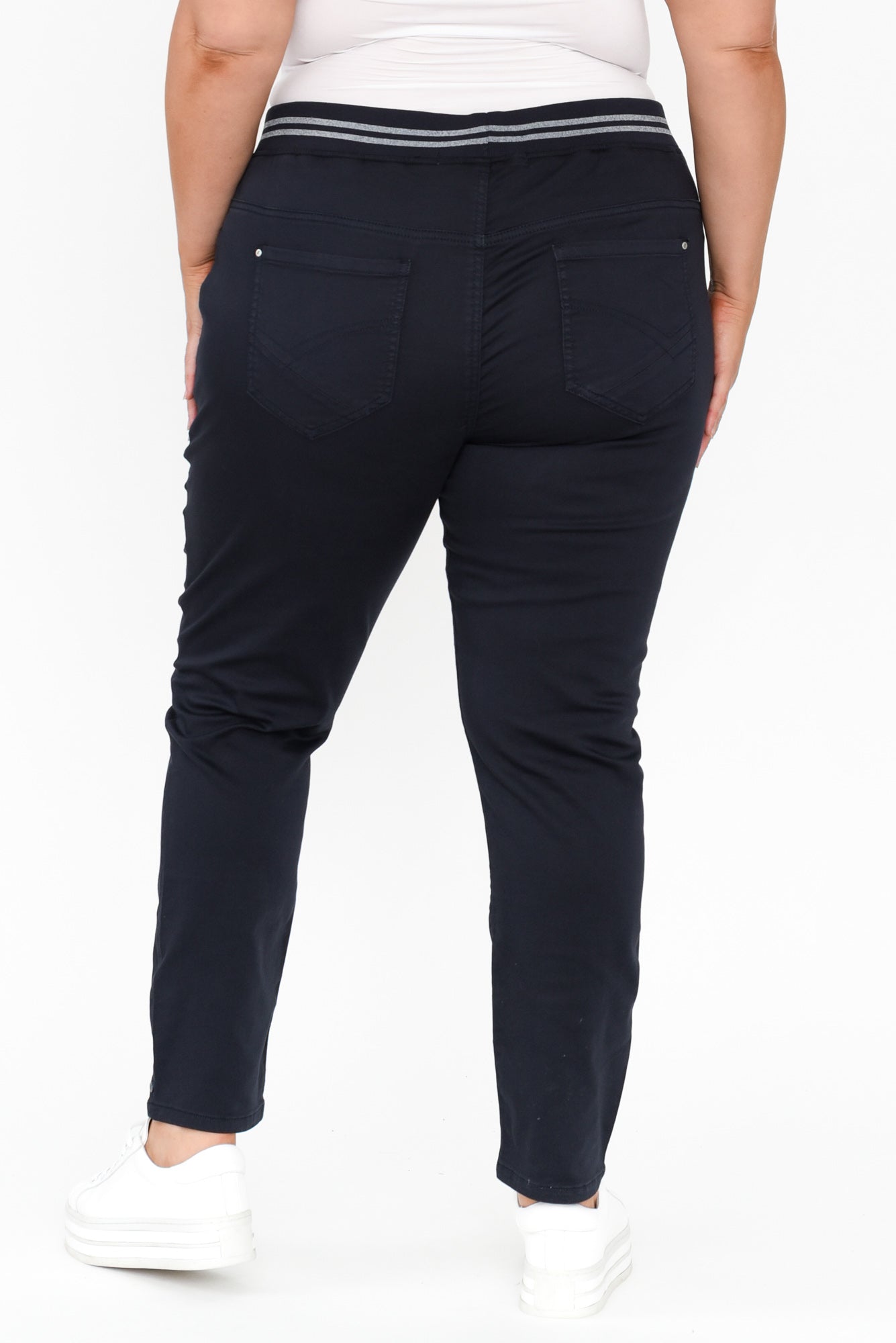 Margo Navy Drawstring Pants