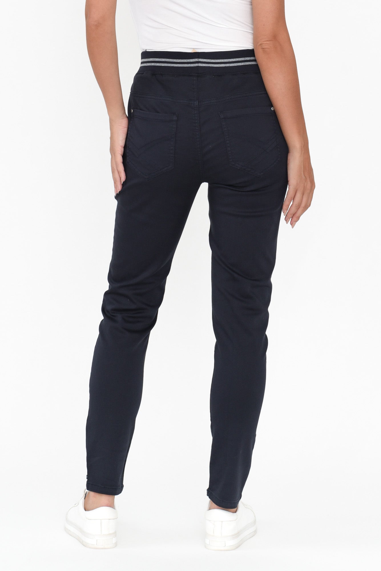Margo Navy Drawstring Pants