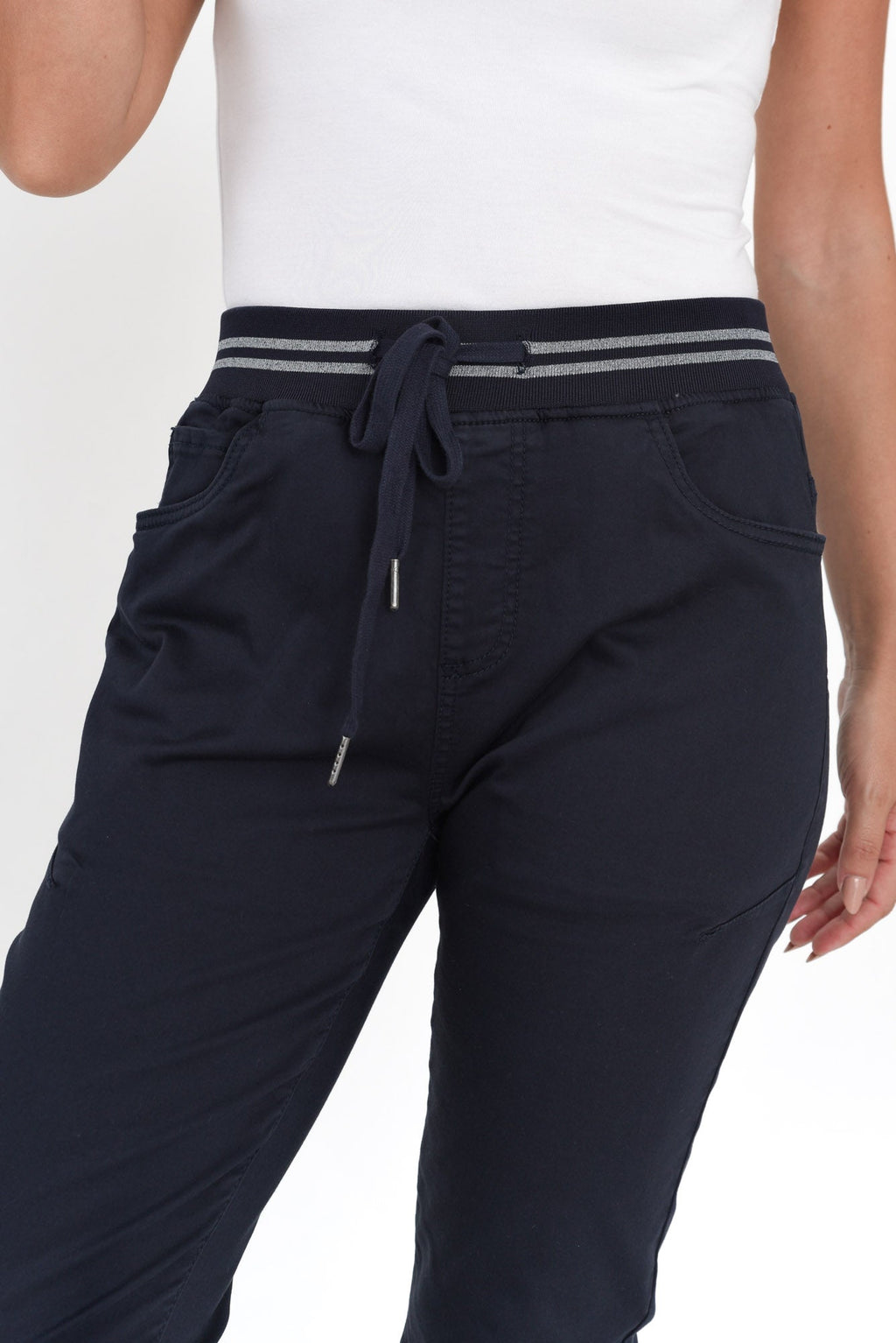 Margo Navy Drawstring Pants