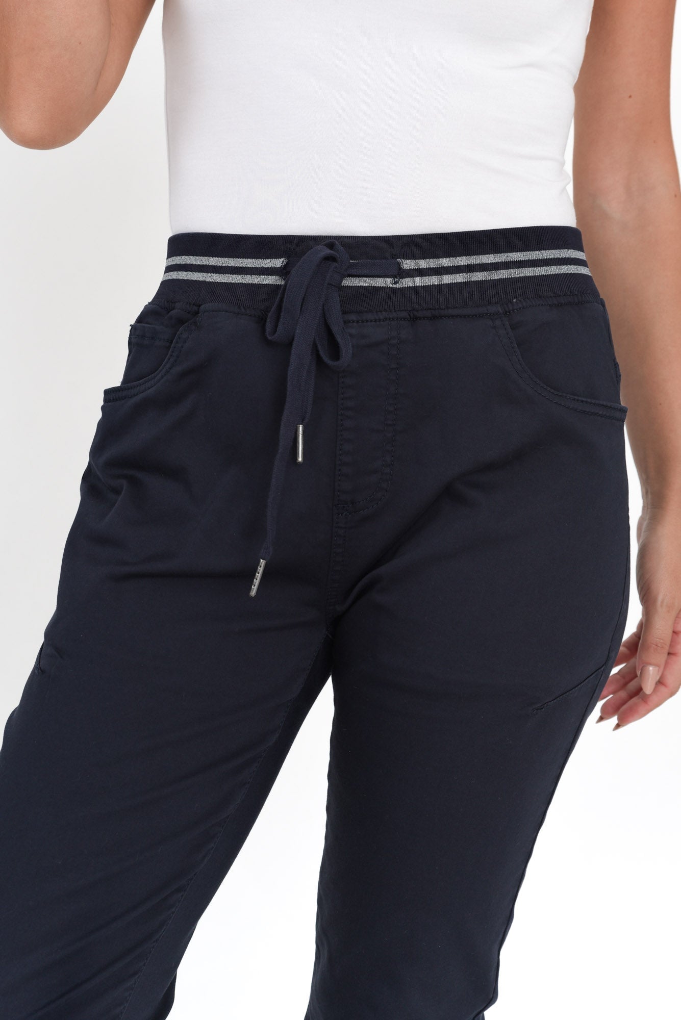 Margo Navy Drawstring Pants