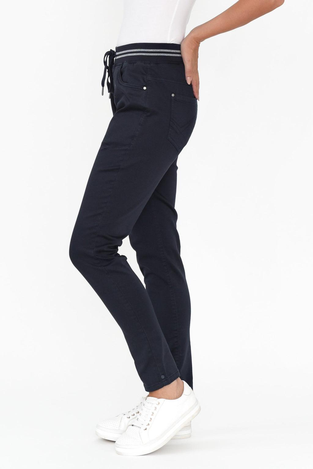 Margo Navy Drawstring Pants