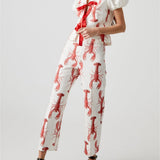 Lobster Print Straight Pants-Set