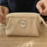 Cat and Dog Canvas Pencil Case