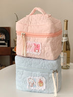 Stitched Patchwork Makeup Bag