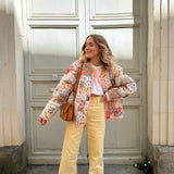 Patchwork Pattern Printed Jacket