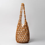 Wooden Bead Bucket Bag