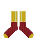 Wavy Edge Colorful Striped Cotton Socks