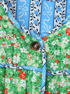 Green Mood Floral Print Loose Jacket