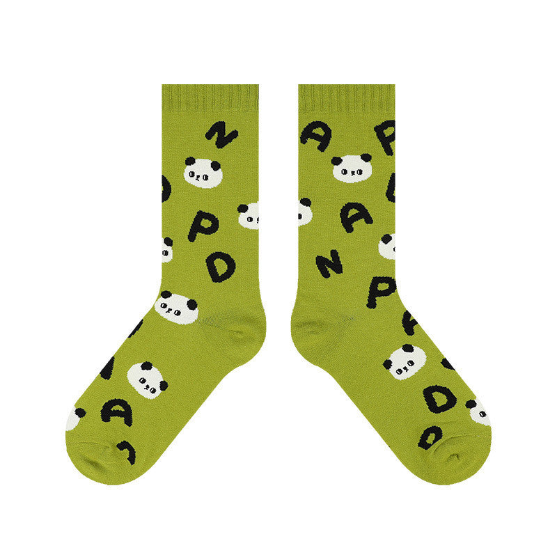 Cartoon Panda Pattern Cotton Socks