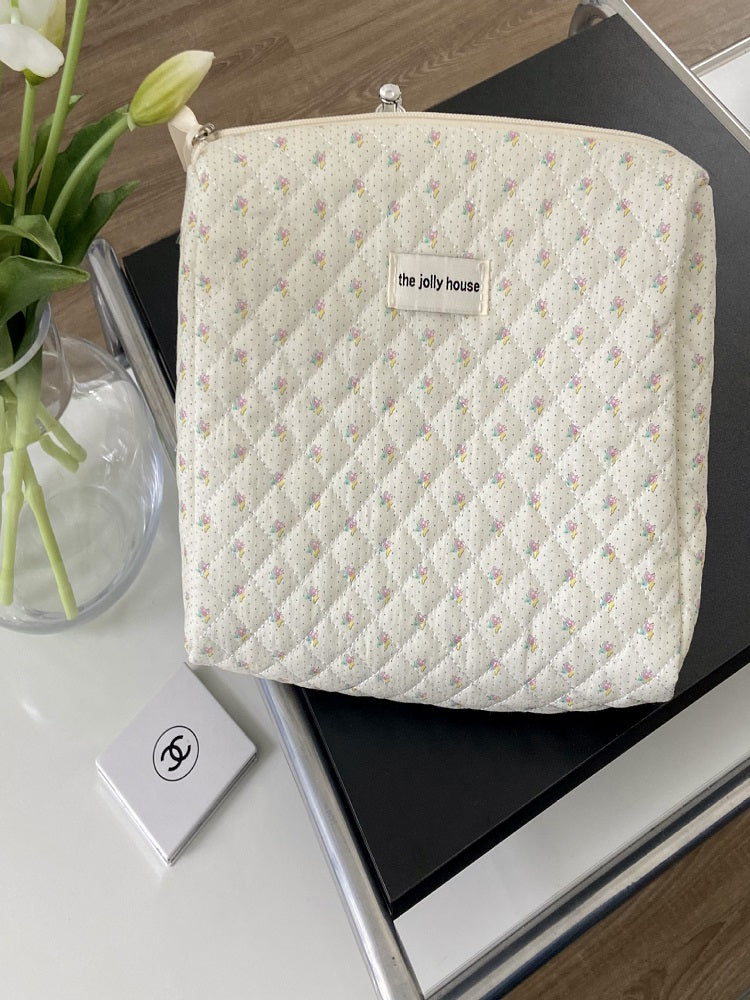 Floral Print Makeup Bag