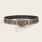 Vintage Embossed Western Cowboy Belt