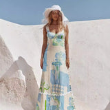 Linen Backless Maxi Dress