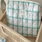 Diamond Grid Texture Makeup Bag