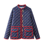 Floral Print Color Patchwork Jacket