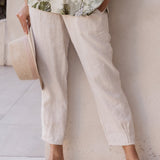 Tatum Beige Linen Pants