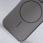 Textured Carbon Fiber iPhone Case with MagSafe Charging