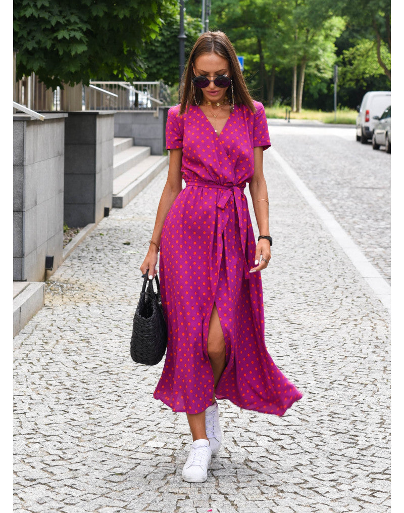 Amelie | Floral Wrap Midi Dress