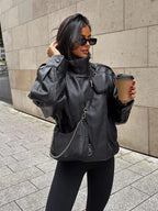 Carla Asymmetrical Leather Jacket