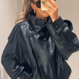 Carla Asymmetrical Leather Jacket