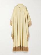 Mrs Ross Fringed Crepe Kaftan