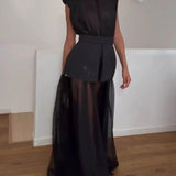 Sheer Mesh Maxi Dress