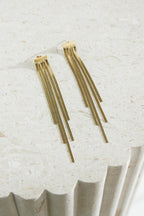 Brincos Glam Time banhados a ouro 18k