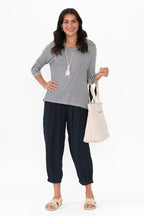 Vanita Navy Pocket Pants