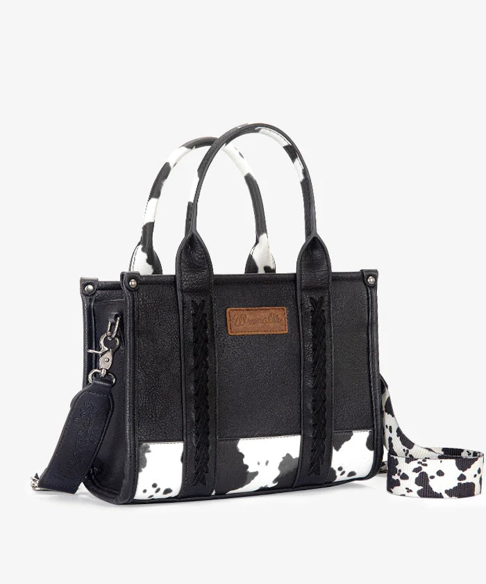 Wrangler Cow Print Crossbody Tote Bag