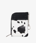 Wrangler Cow Print Mini Zip Card Case