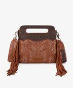 Wrangler Tooled Fringe Crossbody Bag