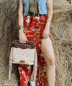 Wrangler Tooled Fringe Crossbody Bag
