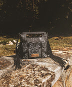 Wrangler Tooled Fringe Crossbody Bag
