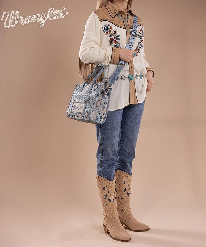 Wrangler Aztec Concealed Carry Canvas Tote Bag - Limited Stock