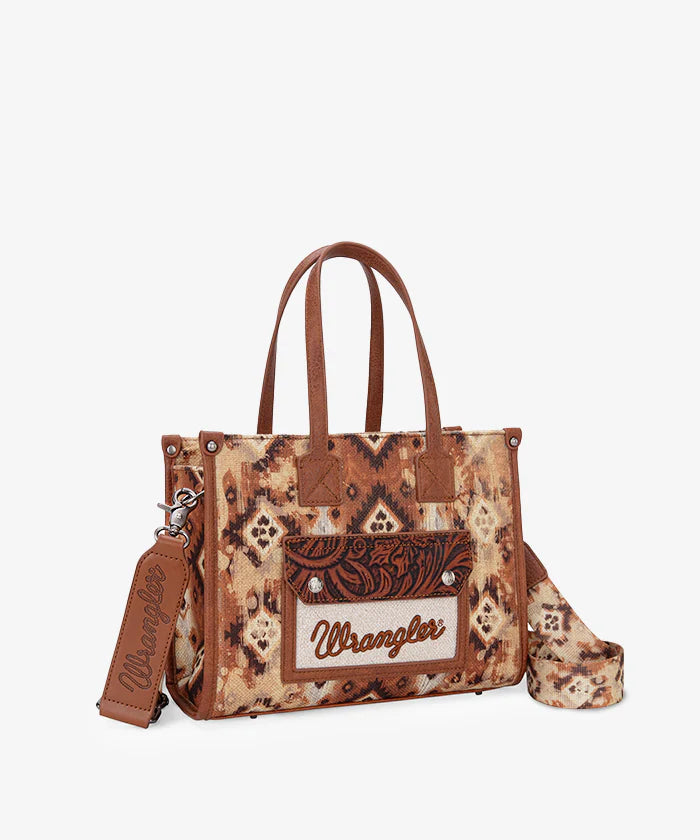 Wrangler Aztec Concealed Carry Canvas Tote Bag - Limited Stock
