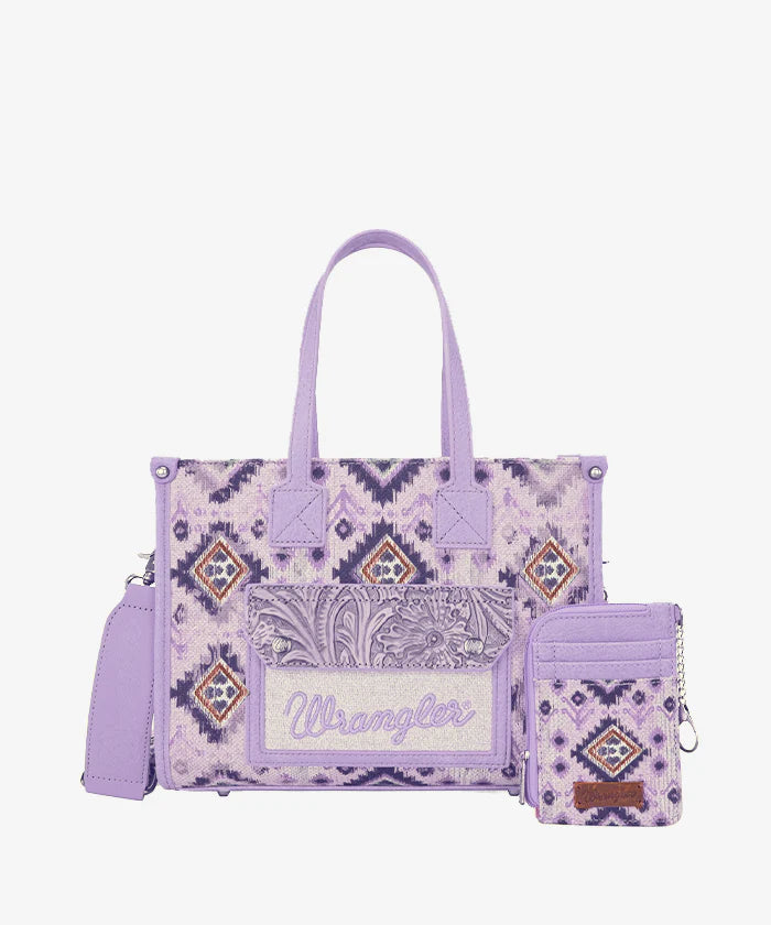 Wrangler Aztec Concealed Carry Canvas Tote Bag Collection