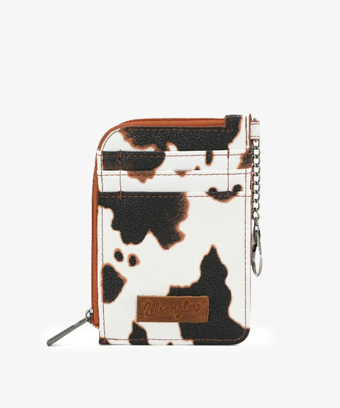 Wrangler Cow Print Card Holder